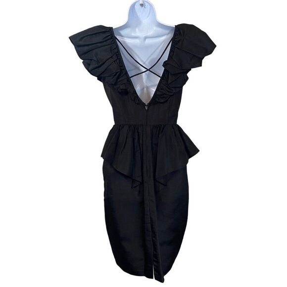 VTG | Steppin Out Womens Formal Dress | 9 | Black | Lace | 80s Cocktail Gothic - Picture 2 of 16